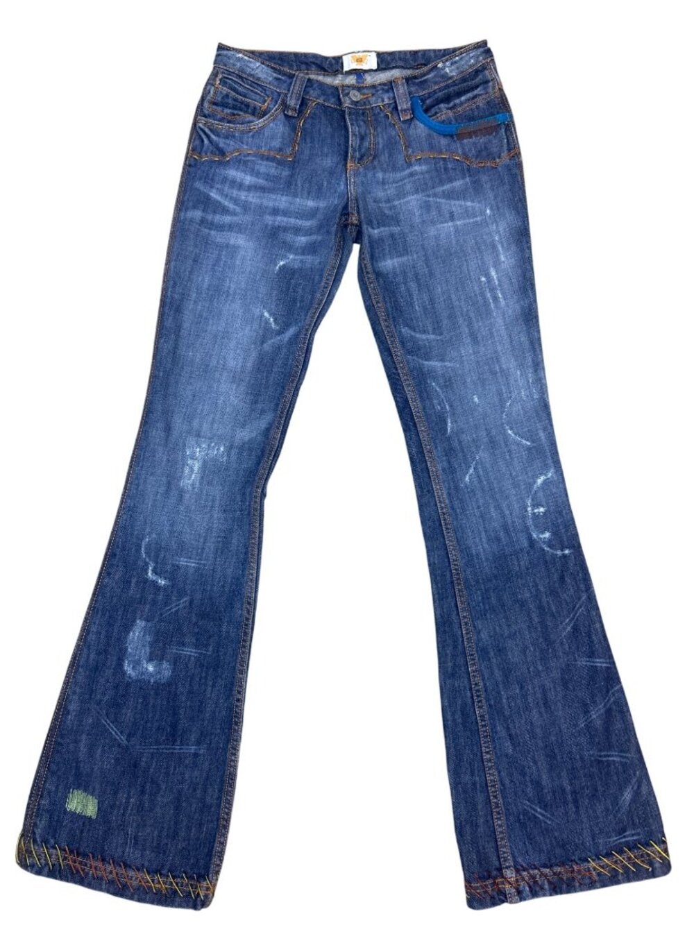 NWT Vintage Antik Denim Jeans Women's 28 Bootcut Flare Embroidered Y2K Hippie